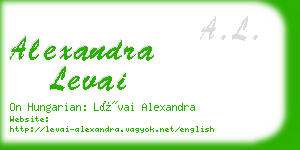 alexandra levai business card